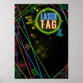 Kleurenlichtbundels voor laserLabel - Birthday-par Poster (Voorkant)