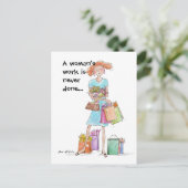 Kleurenliefdadigheidswerkvrouw Briefkaart (Staand voorkant)