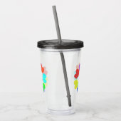 Kleurenliefde Regenboog Harten Acryl Drinkbeker (Links)