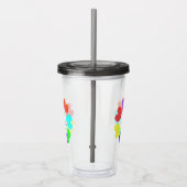 Kleurenliefde Regenboog Harten Acryl Drinkbeker (Rechts)
