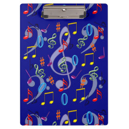 Kleurenlijk muzieknotities Klembord