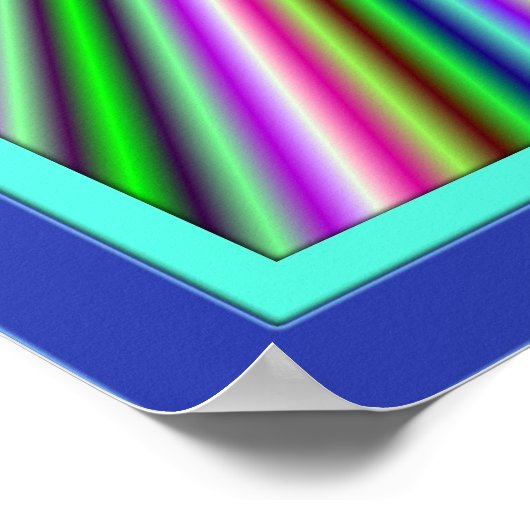 Kleurenlijnen verdraaien poster (Hoek)