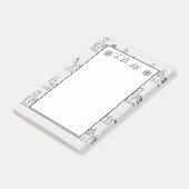 Kleurenlijstje met kerstkleuring op pagina post-it® notes (Schuin)