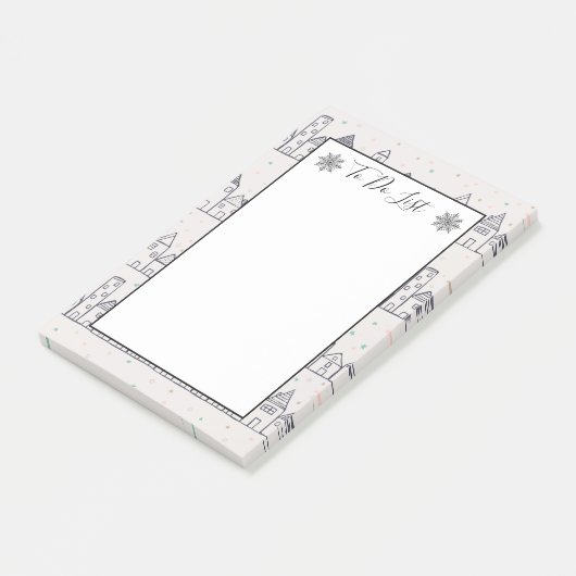 Kleurenlijstje met kerstkleuring op pagina post-it® notes (Schuin)