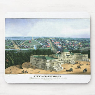 Kleurenlithograaf 1852 - Uitzicht van Washington Muismat