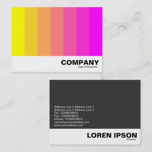 Kleurenmengsel - Geel tot magenta Visitekaartje (Voorkant / Achterkant)