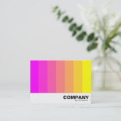 Kleurenmengsel - magenta tot geel visitekaartje (Staand voorkant)