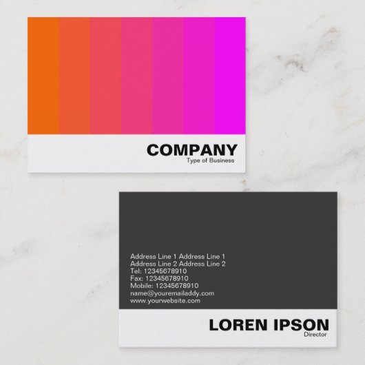Kleurenmengsel - Oranje aan magenta Visitekaartje (Voorkant / Achterkant)