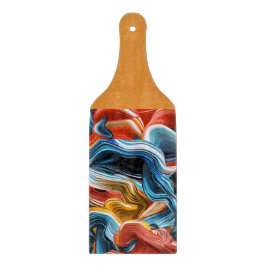 Kleurenmengsel van kleurblauw koraalsnijvlak snijplank