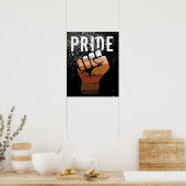 Kleurenmensen trots vuist poster (Keuken)