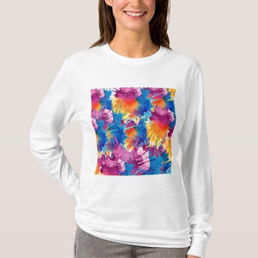 Kleurenmix ontworpen T-shirt (Voorkant)