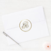  kleurenmonogram B Ronde Sticker (Envelop)