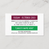 Kleurenontwerp, Casual-dansdag Visitekaartje (Achterkant)