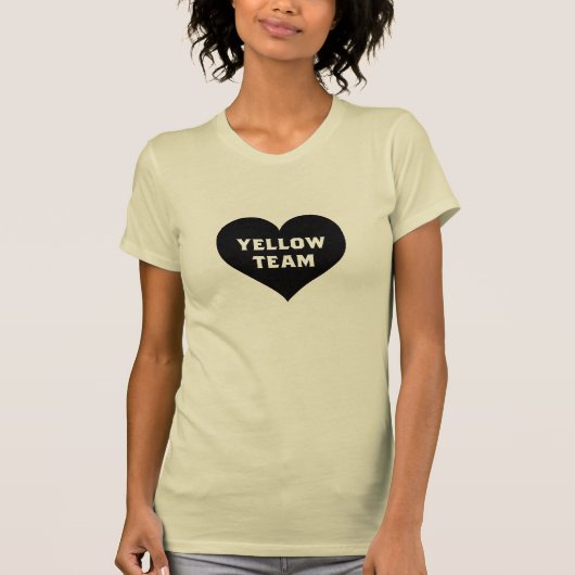 Kleurenoorlog Geel Team Shirt (Voorkant)