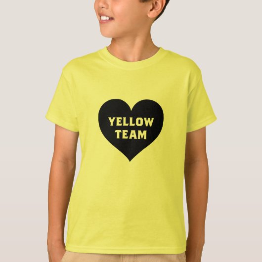 Kleurenoorlog Geel Team Shirt (Voorkant)