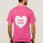 Kleurenoorlog Roze Team T-shirt (Achterkant)