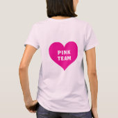 Kleurenoorlog Roze Team T-shirt (Achterkant)