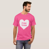 Kleurenoorlog Roze Team T-shirt (Voorkant volledig)