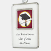 Kleurenopleiding school / diploma verzilverd omlijst ornament (Links)