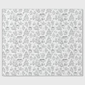 Kleurenoverzicht van Kerstmis Cadeaupapier (Vlak)