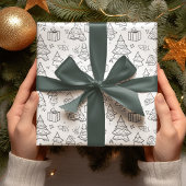 Kleurenoverzicht van Kerstmis Cadeaupapier