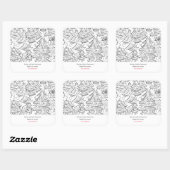 Kleurenoverzicht van Kerstmis Vierkante Sticker (Vel)