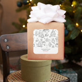 Kleurenoverzicht van Kerstmis Vierkante Sticker