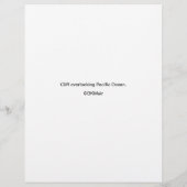 Kleurenpagina - Century Plant over de oceaan (Achterkant)