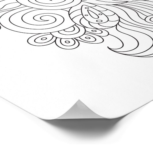 Kleurenpagina Crazy Doodle Poster (Hoek)