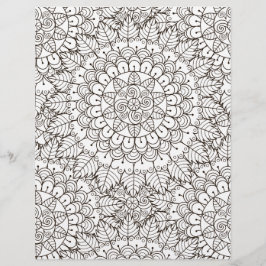 Kleurenpagina Daisy Leaves Scrapbook Paper