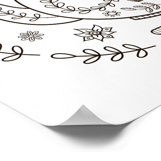 Kleurenpagina I Love Tea Poster (Hoek)