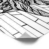 Kleurenpagina - Jaar van de tijger Poster (Hoek)