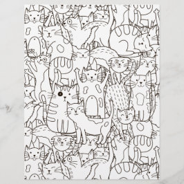 Kleurenpagina Kat's Meow Scrapbook Paper