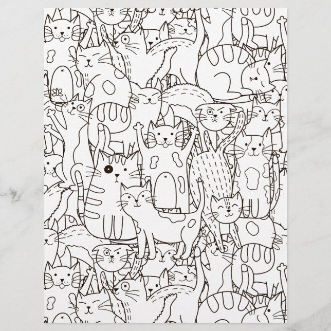 Kleurenpagina Kat's Meow Scrapbook Paper (Voorkant)