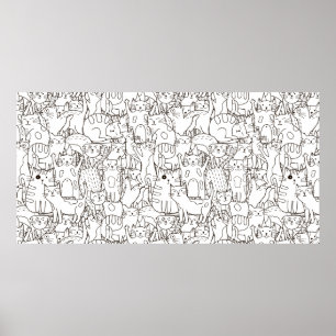 Kleurenpagina Kat's Meow Scrapbook Paper Poster