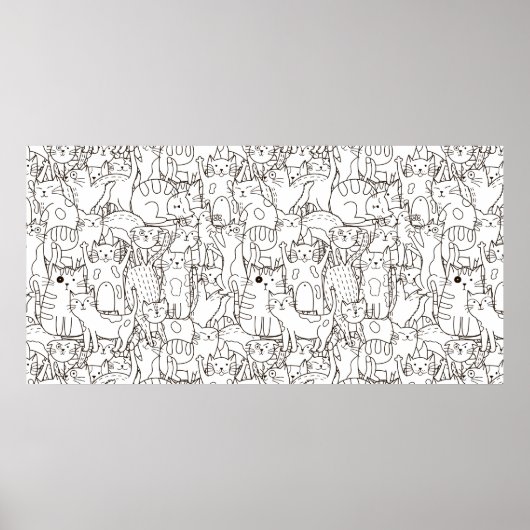 Kleurenpagina Kat's Meow Scrapbook Paper Poster (Voorkant)