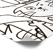 Kleurenpagina Kat's Meow Scrapbook Paper Poster (Hoek)