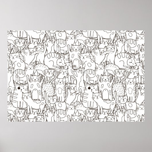 Kleurenpagina Kat's Meow Scrapbook Paper Poster (Voorkant)