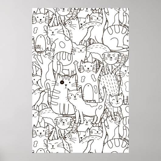Kleurenpagina Kat's Meow Scrapbook Paper Poster (Voorkant)