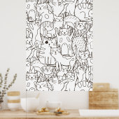 Kleurenpagina Kat's Meow Scrapbook Paper Poster (Keuken)