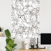 Kleurenpagina Kat's Meow Scrapbook Paper Poster (Thuiskantoor)