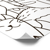 Kleurenpagina Kat's Meow Scrapbook Paper Poster (Hoek)