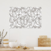 Kleurenpagina Kat's Meow Scrapbook Paper Poster (Keuken)