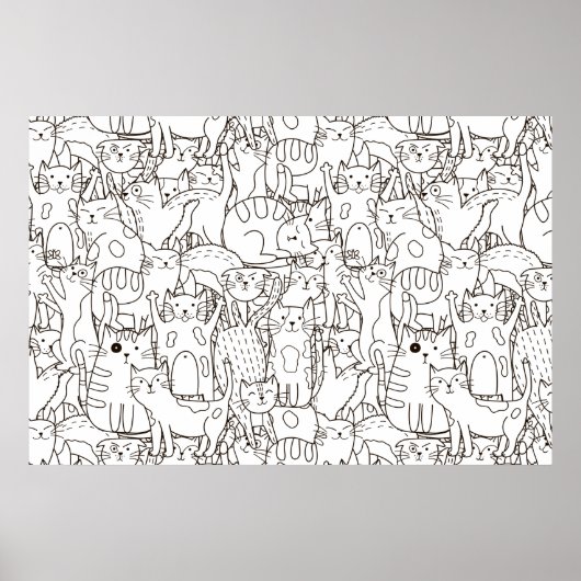 Kleurenpagina Kat's Meow Scrapbook Paper Poster (Voorkant)