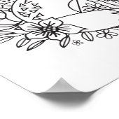 Kleurenpagina kleine vos poster (Hoek)