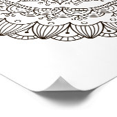 Kleurenpagina Mandala Flower Poster (Hoek)