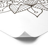 Kleurenpagina Vloer Mandala Poster (Hoek)