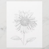 Kleurenpagina - Zonnebloem (Voorkant)