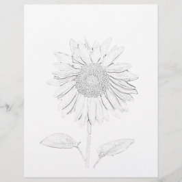 Kleurenpagina - Zonnebloem