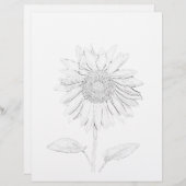 Kleurenpagina - Zonnebloem (Voorkant / Achterkant)